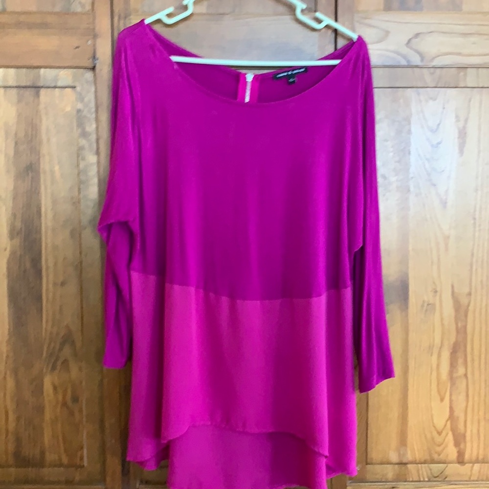 Shirt bright pinkish purple dressy